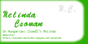 melinda csoman business card